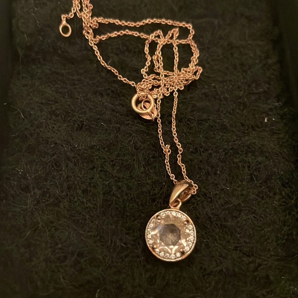 Rose Gold Sparkly Necklace
